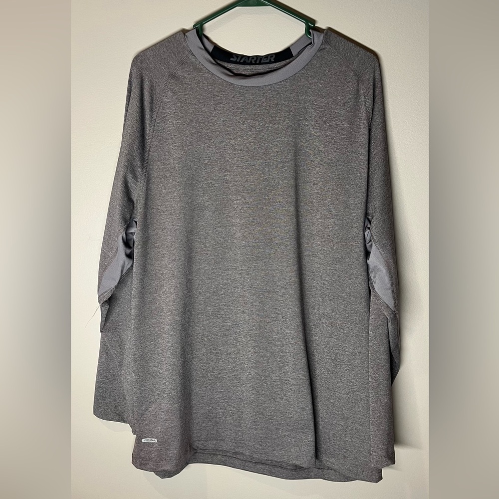 STARTER Men's Long Sleeve Gray Tee
